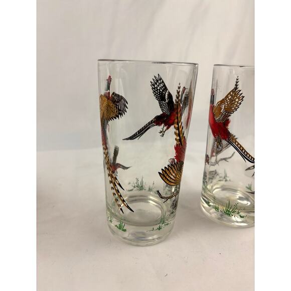 Vintage Set of 2 Pheasant Highball Glasses Mid-Century Barware 1960s - Picture 11 of 16
